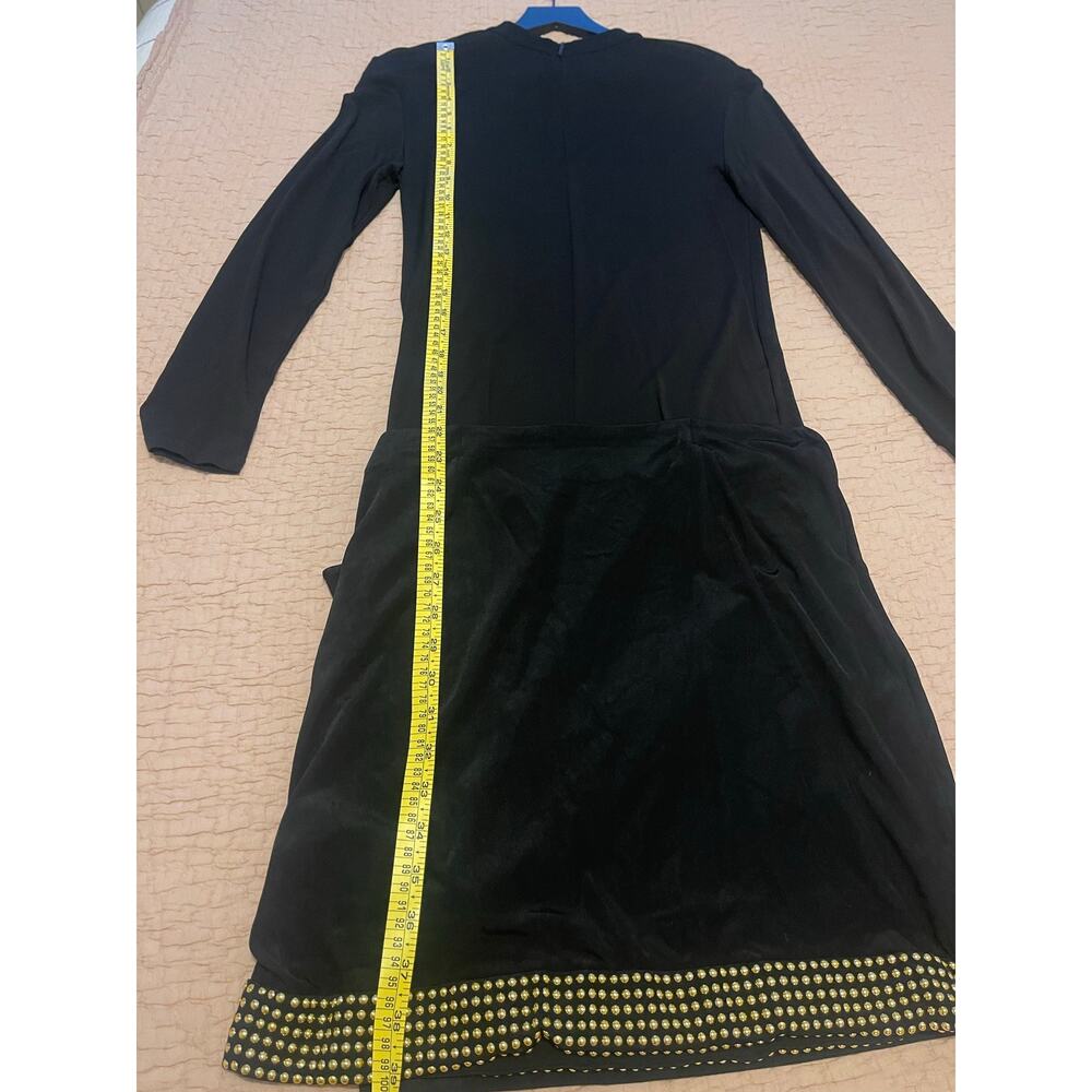Roberto Cavalli Studded Mini Dress in Black with Gold Studs NWT - Picture 10 of 16